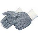 S Size Polyester, PVC and Cotton Gloves in White and Black