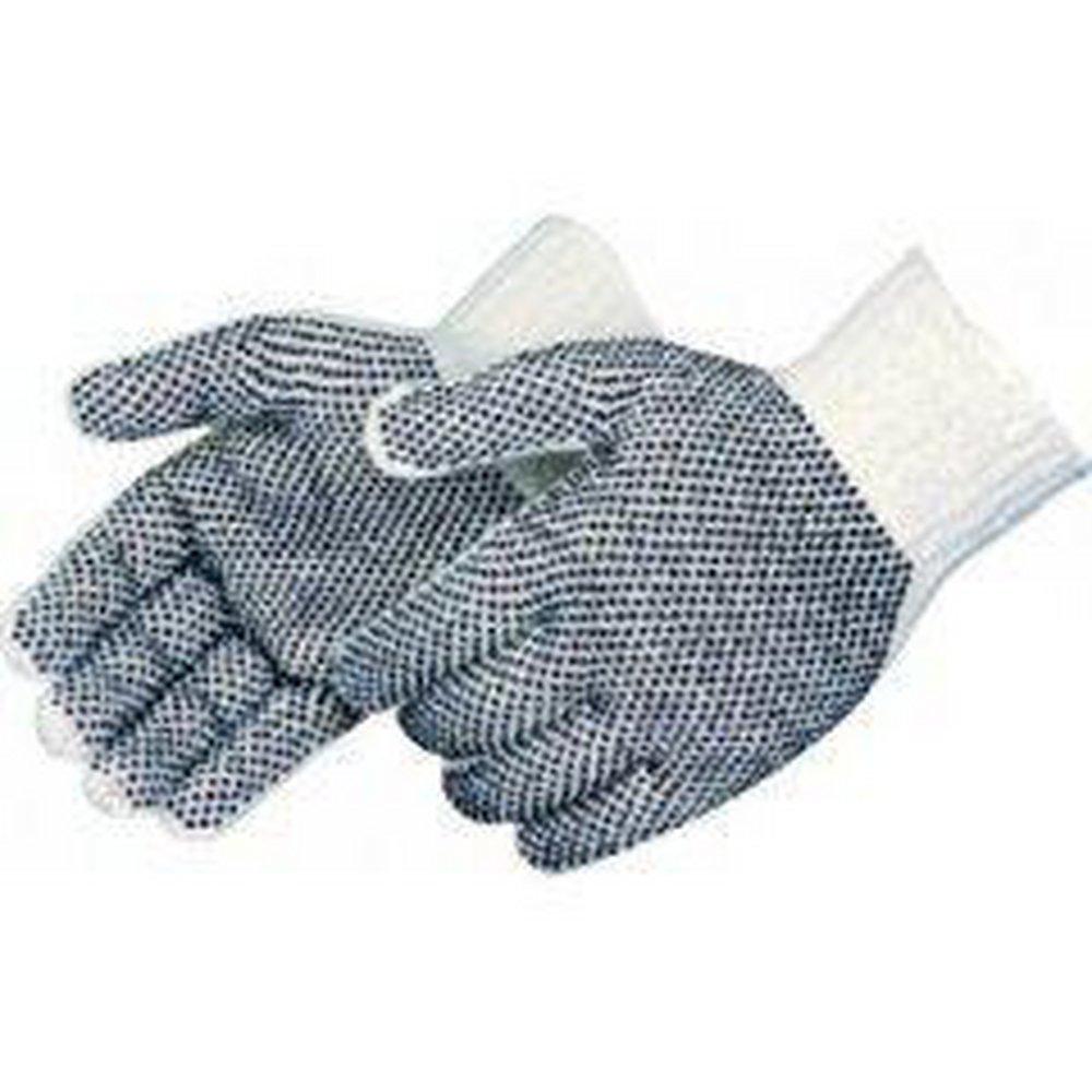 Liberty Glove & Safety White Polyester, PVC and Cotton Gloves in White and Black 