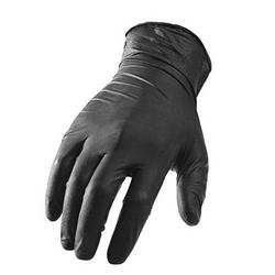 L Size Nitrile Gloves in Black