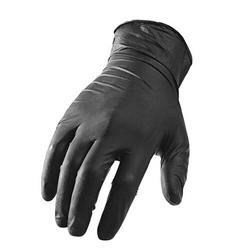 L Size Nitrile Gloves in Black