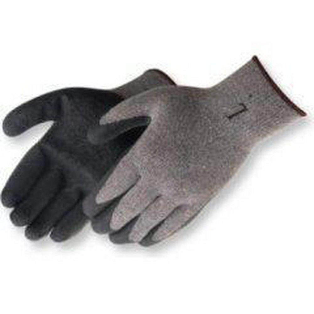 Liberty Glove & Safety Grey Polyester, Latex, Poly and Cotton Gloves in Grey and Black 