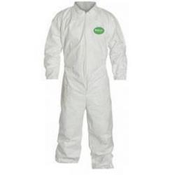 XL Size Polypropylene Coverall with Zipper Front in White