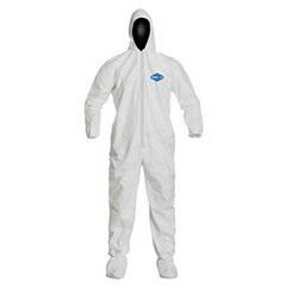 Liberty Glove & Safety White Polypropylene Coverall with Hood and Boot in White 