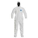 XL Size Polypropylene Coverall with Hood and Boot in White