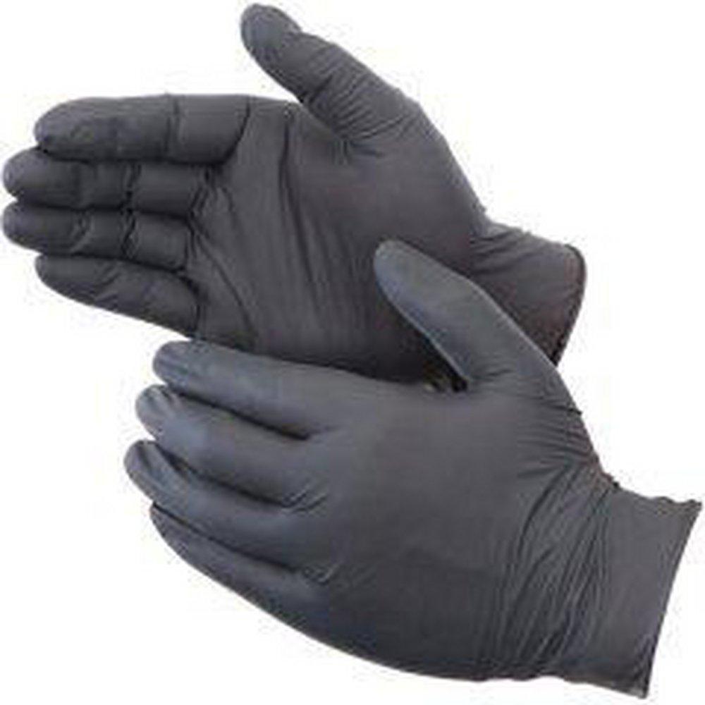 Liberty Glove & Safety Black Nitrile Gloves in Black 