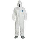 XXL Size PTFE Coverall with Hood, Boot and Elastic Wrist in White
