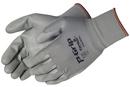 XS Size Polyurethane Dipped Nylon Gloves in Grey