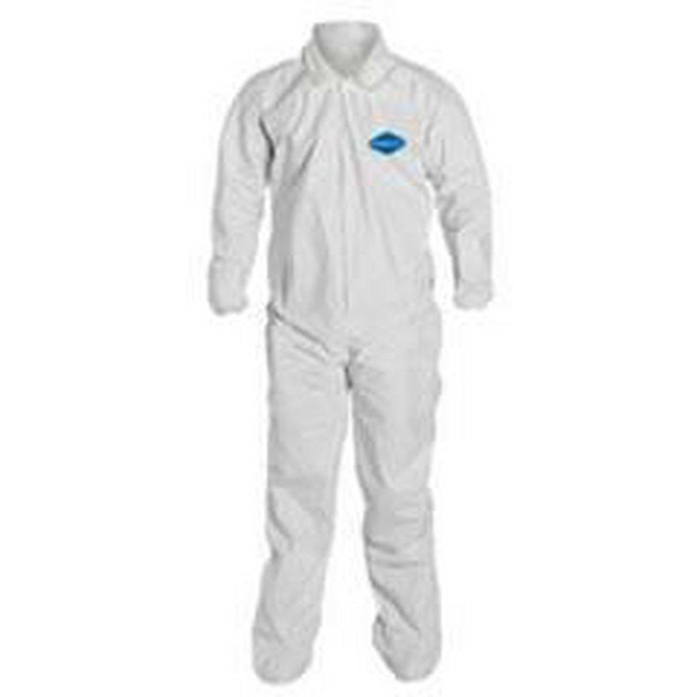 Liberty Glove & Safety White Polypropylene Coverall with Elastic Wrist in White 
