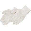 L Size Poly, Polyester, Cotton Gloves in Natural White
