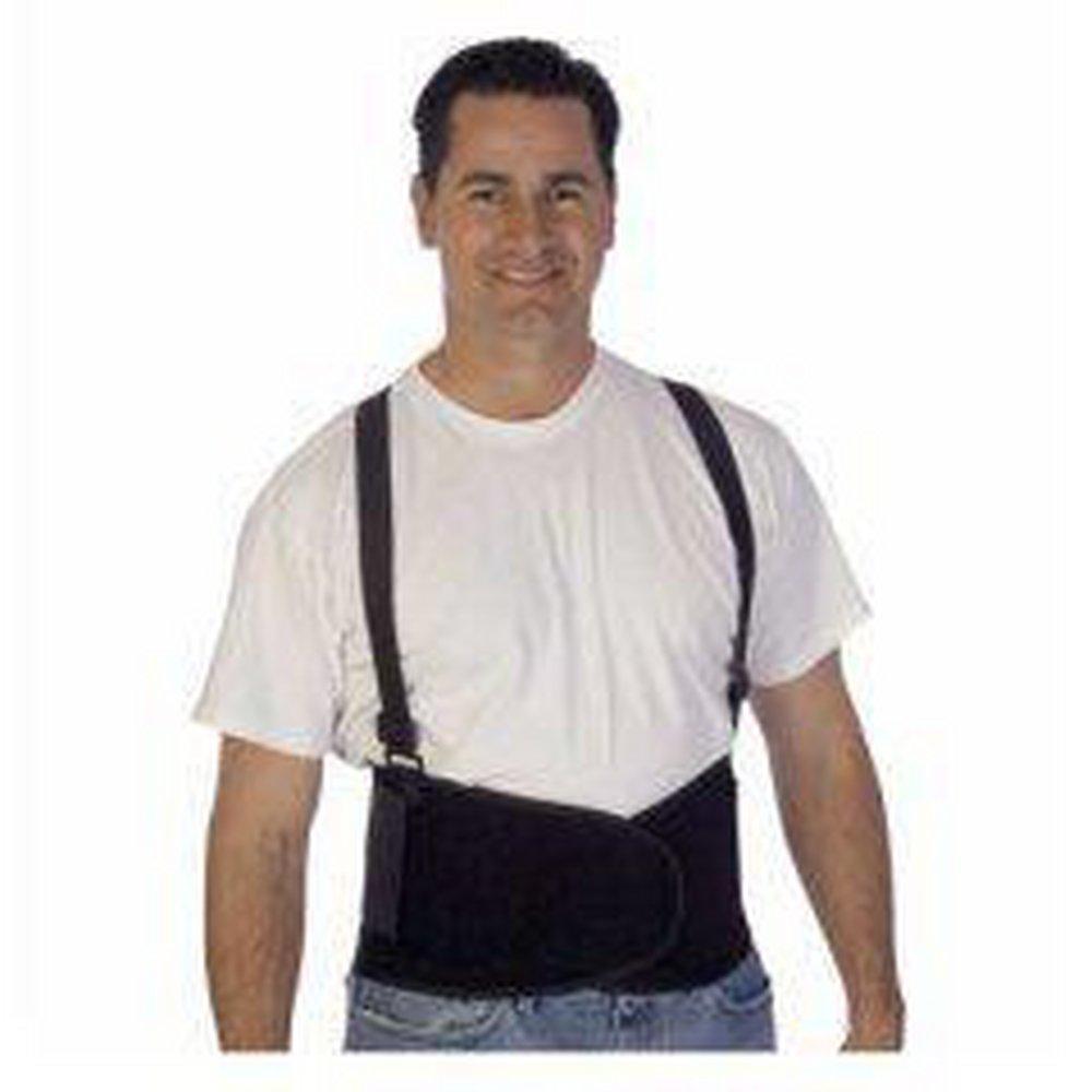 Liberty Glove & Safety Black Nylon and Elastic Back Support Belt with Detachable Suspender in Black 