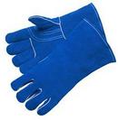 L Size Leather and Kevlar® Gloves in Blue