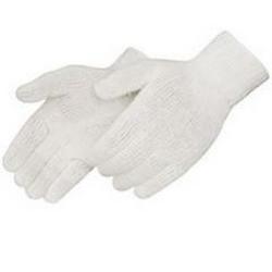 XS Size Polyester and Cotton Gloves in Natural White
