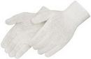 S Size Polyester and Cotton Gloves in Natural White