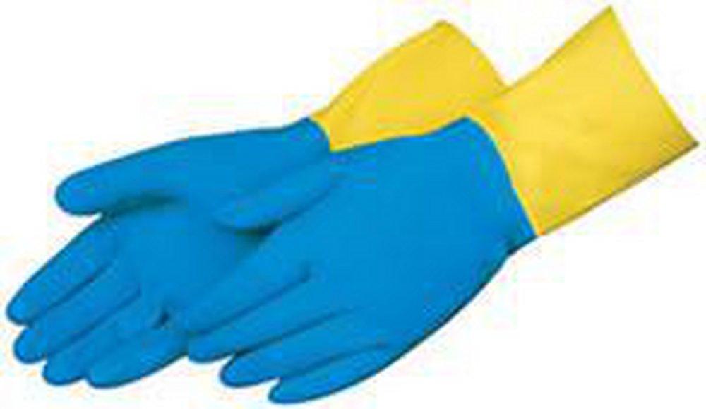 Liberty Glove & Safety Blue Neoprene Gloves in Blue and Yellow 