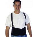 Liberty Glove & Safety Black Elastic Back Support Belt with Attached Suspender in Black 