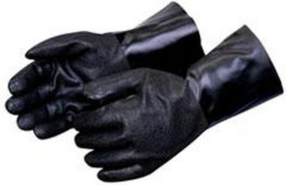 Liberty Glove & Safety Black PVC Chemical Gloves in Black 