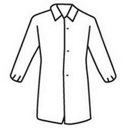 XXXXL Size Polypropylene Lab Coat with Elastic Wrist in White