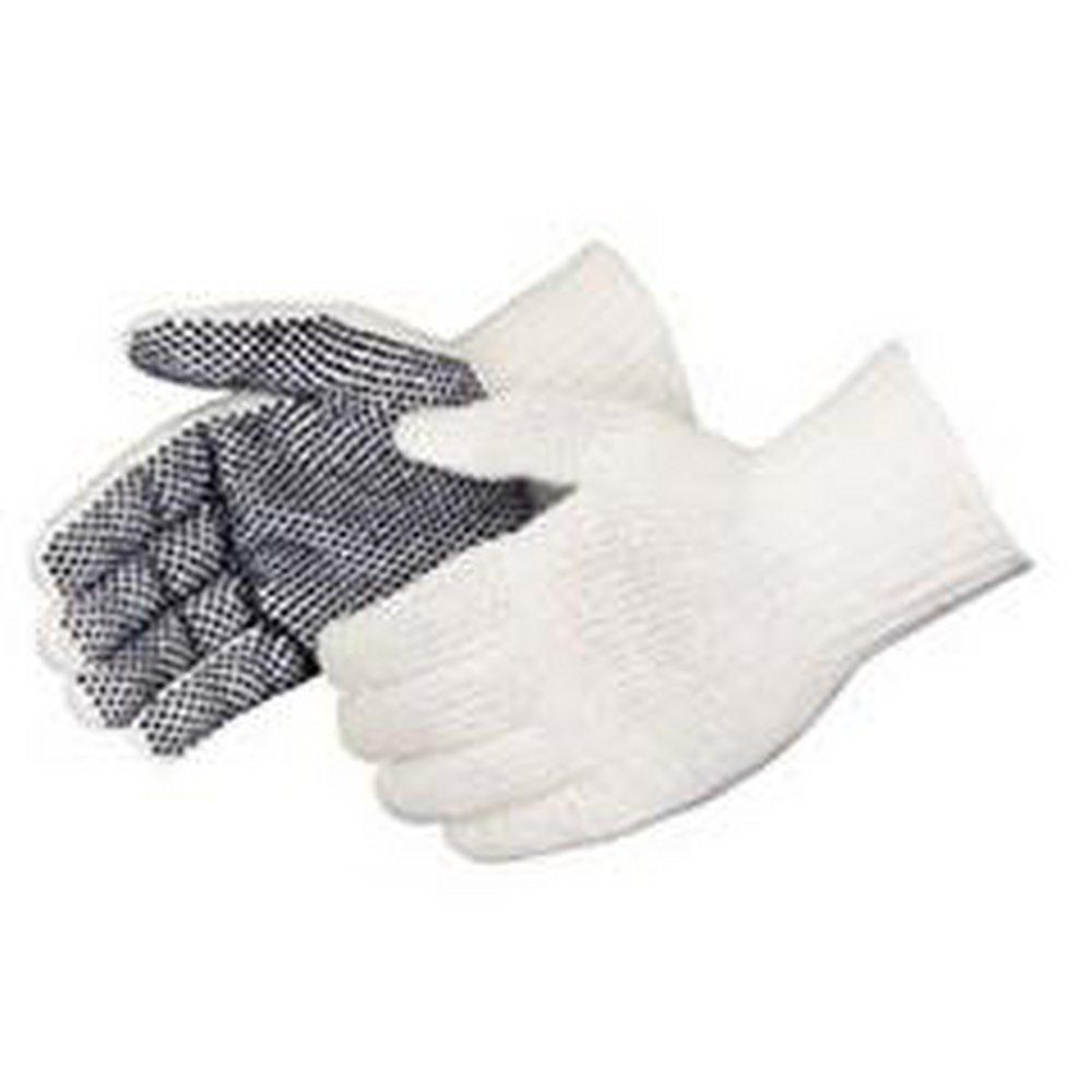 Liberty Glove & Safety Natural White Polyester, PVC and Cotton Gloves in Natural White and Black 