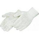 Size L Cotton, Plastic Glove in Natural White