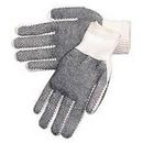 S Size Polyester, PVC and Cotton Gloves in Natural White and Black