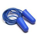 NRR 32 Polyurethane Foam Metal Detectable Corded Disposable Earplug in Blue