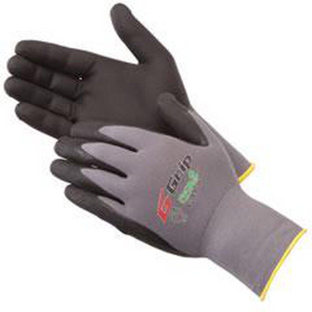 Liberty Glove & Safety Grey Nitrile and Nylon Gloves in Grey and Black 