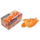 XL Size Nitrile Gloves in Orange