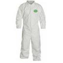 L Size Polypropylene Coverall with Zipper Front in White