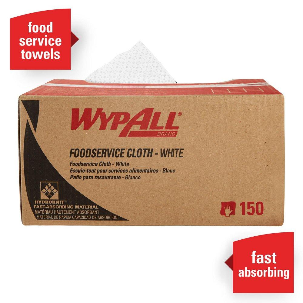 WypAll&reg; White 12 in. Foodservice Towel in White 