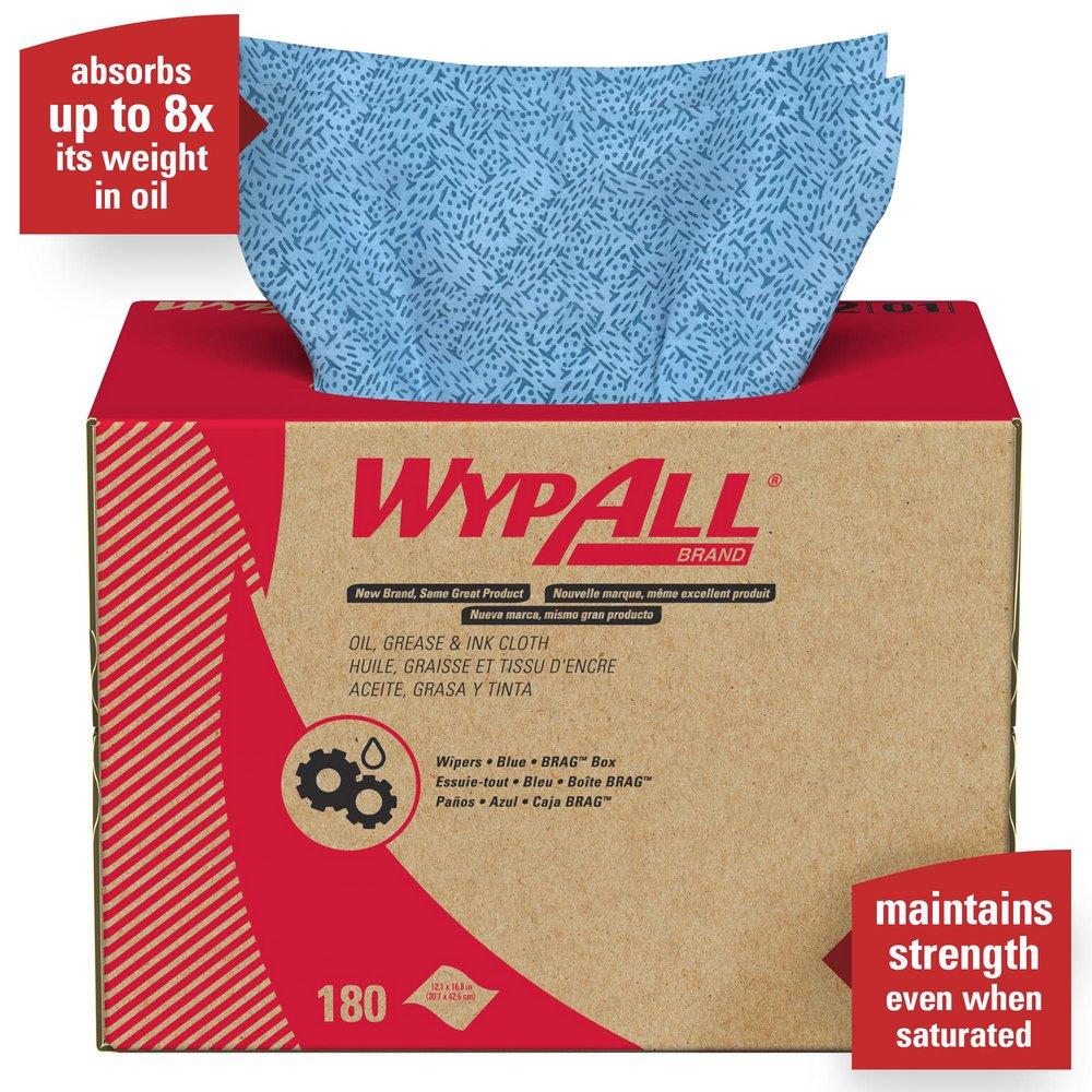 Kimberly Clark Blue 12-1/10 in. Wiper in Blue (Case of 180) 