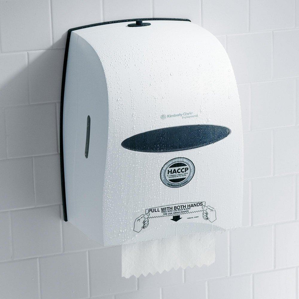 Kimberly Clark Pearl White Plastic Roll Towel Dispenser 