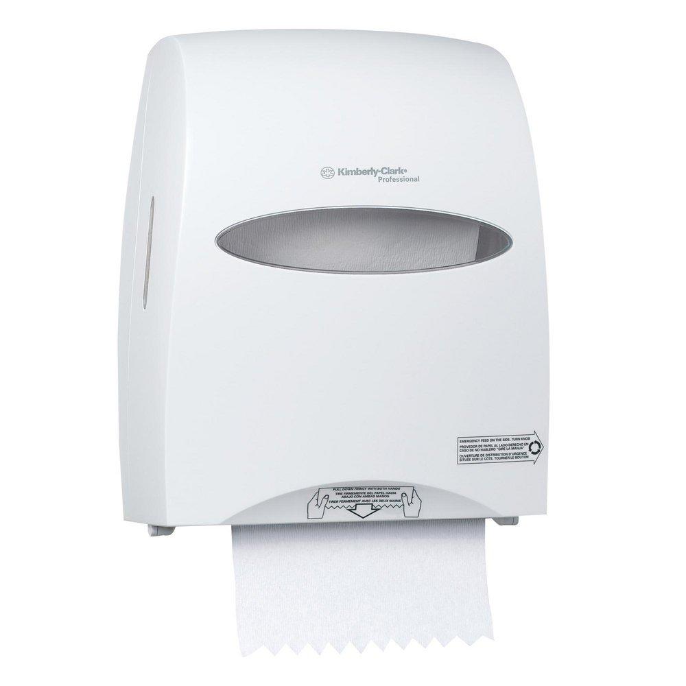 Kimberly Clark Pearl White Plastic Roll Towel Dispenser 