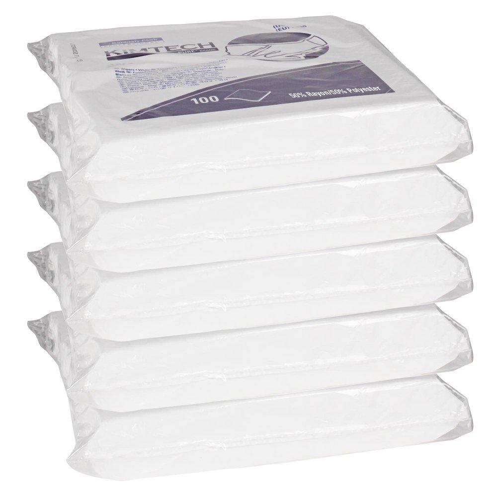 Kimtech&trade; White 9 in. Polyester and Rayon Dry Wiper in White 