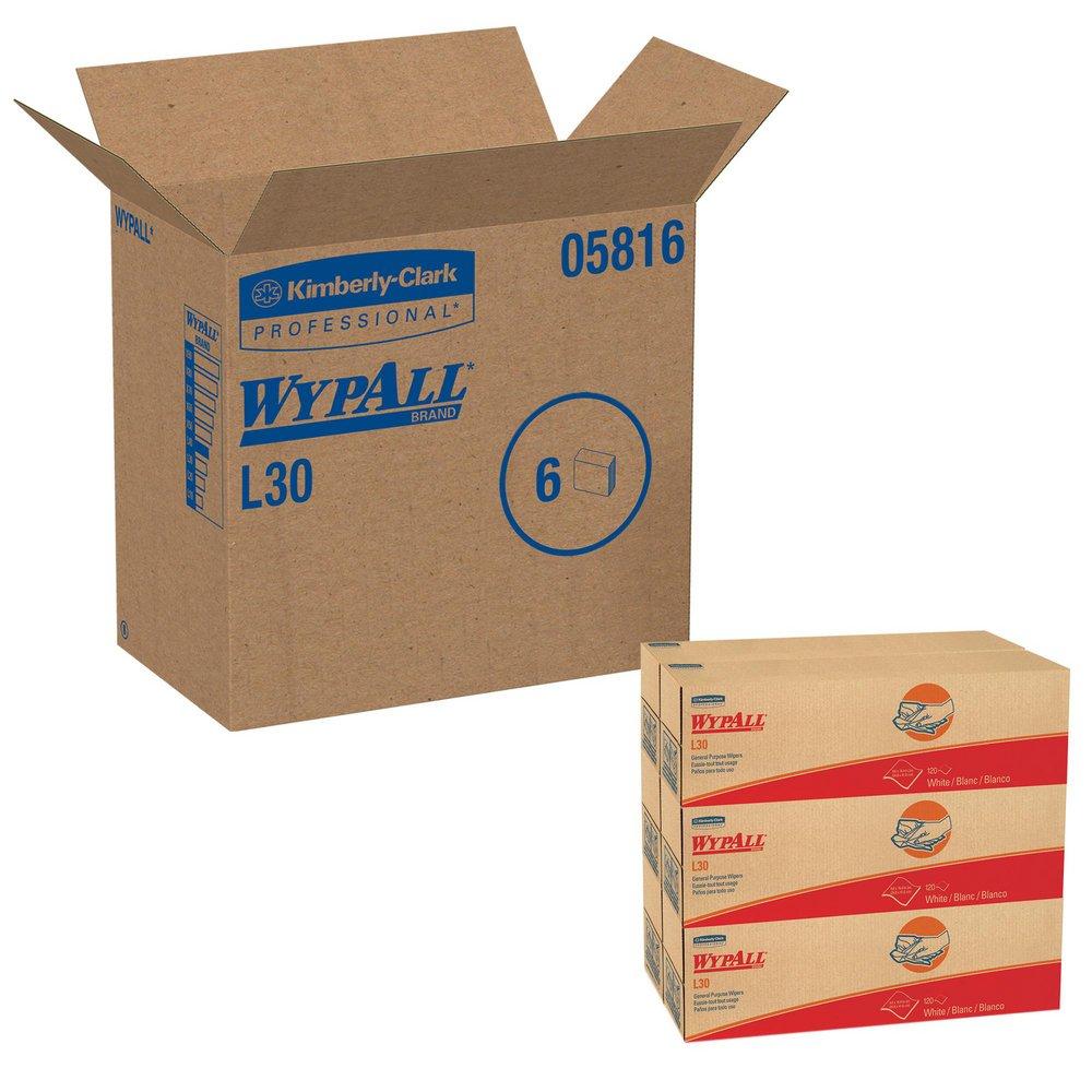WypAll&reg; White 9-4/5 in. Economizer Wipe in White (Case of 6) 