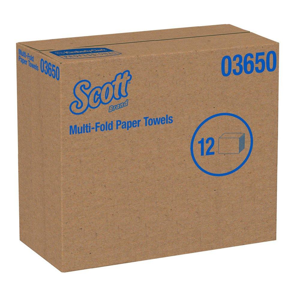 Scott® White 9-1/4 x 9-2/5 in. Multi-fold Towel (Pack of 250, Case of 12 Packs) 