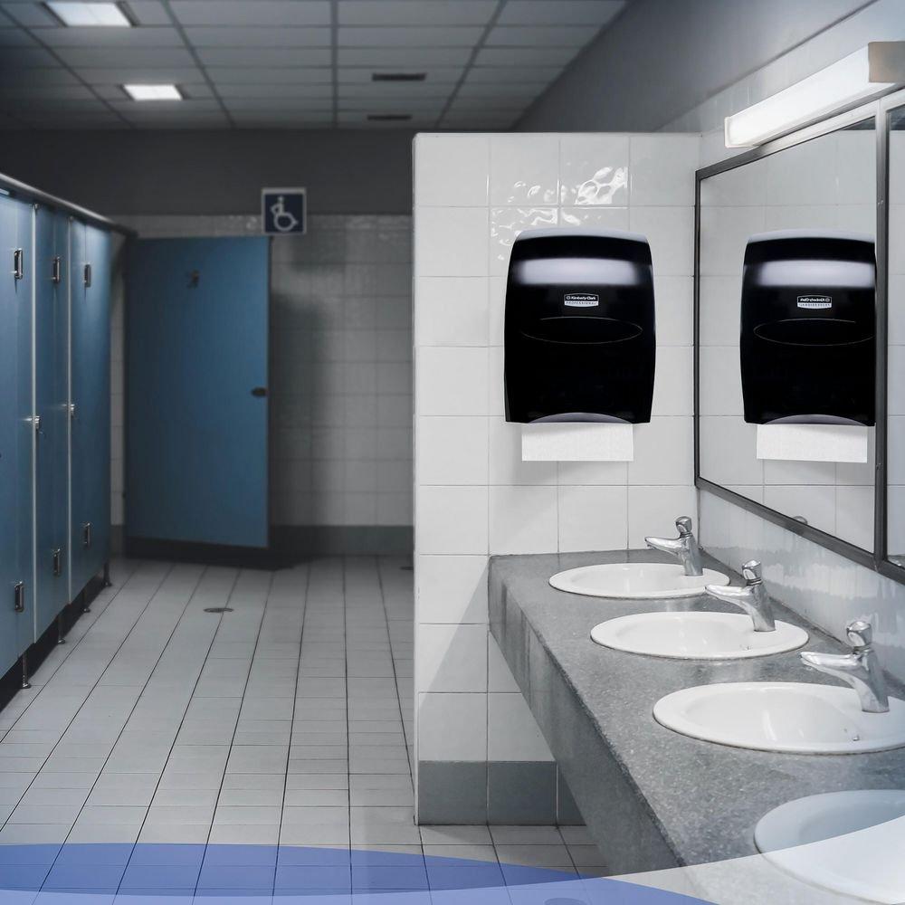 Kimberly-Clark Professional&trade; Black Plastic Hard Roll Towel Dispenser 