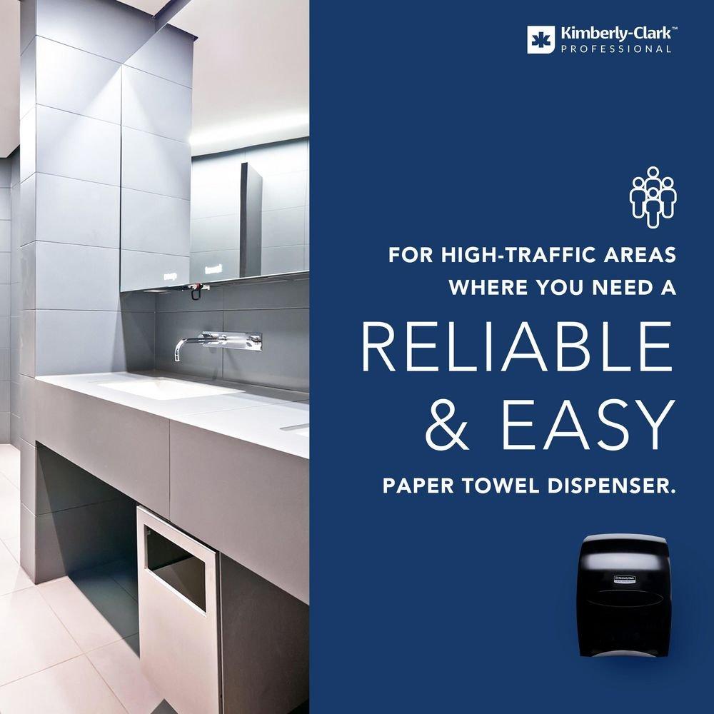 Kimberly-Clark Professional&trade; Black Plastic Hard Roll Towel Dispenser 