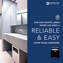 Kimberly-Clark Professional&trade; Black Plastic Hard Roll Towel Dispenser 
