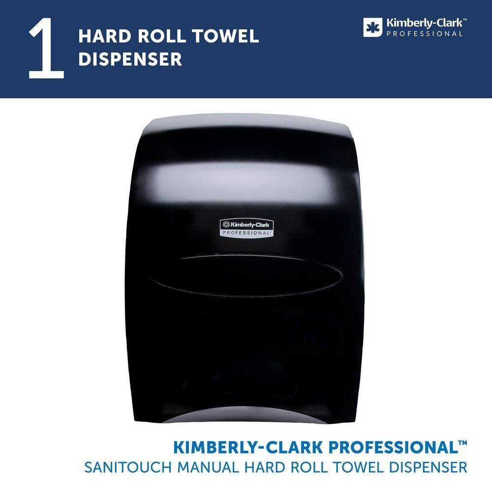 Kimberly-Clark Professional&trade; Black Plastic Hard Roll Towel Dispenser 