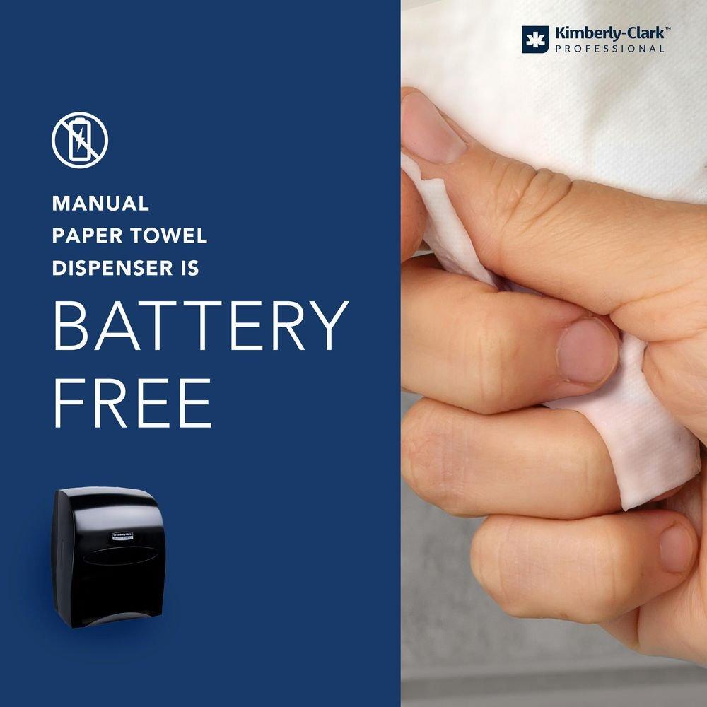 Kimberly-Clark Professional&trade; Black Plastic Hard Roll Towel Dispenser 