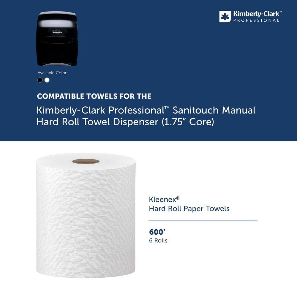 Kimberly-Clark Professional&trade; Black Plastic Hard Roll Towel Dispenser 