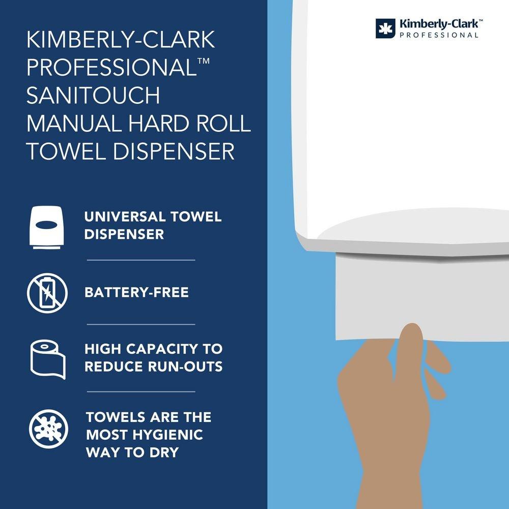 Kimberly-Clark Professional&trade; Black Plastic Hard Roll Towel Dispenser 