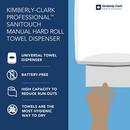Kimberly-Clark Professional&trade; Black Plastic Hard Roll Towel Dispenser 