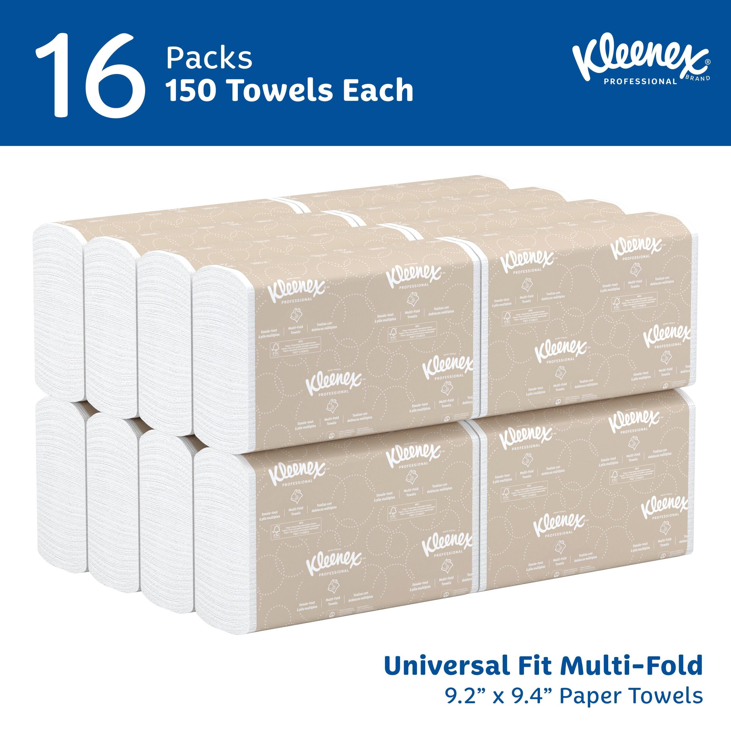 Kleenex&reg; White 150-Count Multi-Fold Paper Towel in White 