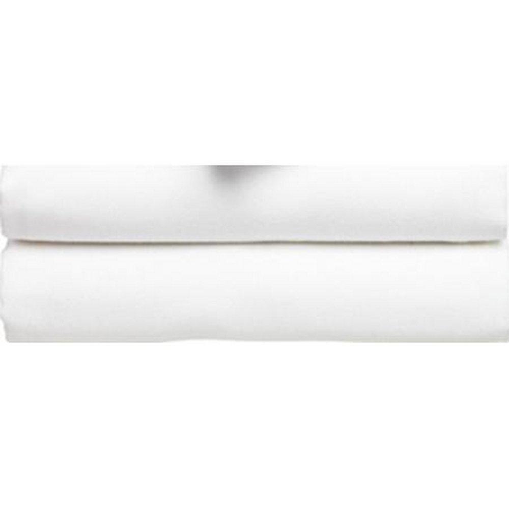 HP Textiles White 66 in. Polyester Flat Bed Sheet in White (Pack of 12) 