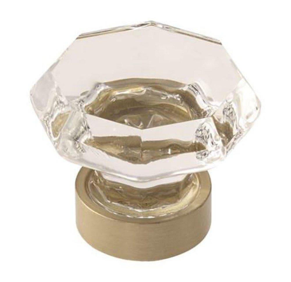 Amerock Clear/Golden Champagne 1-5/16 in. Knob 
