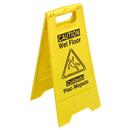 Impact&reg; Yellow 24-5/8 in. Wet Floor Sign with English and Spanish in Yellow 