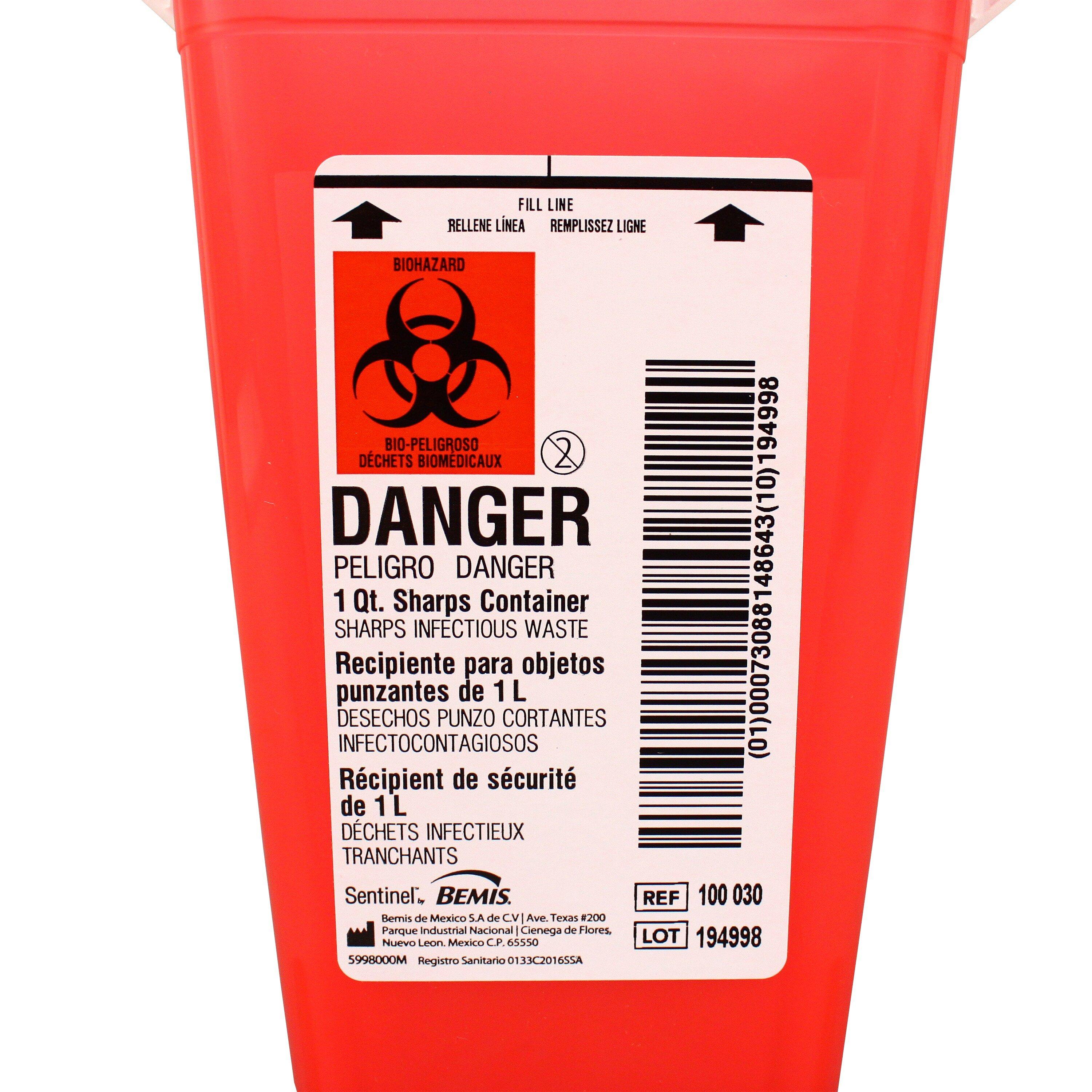 Impact&reg; Red 4-1/21 in. Sharp Container 