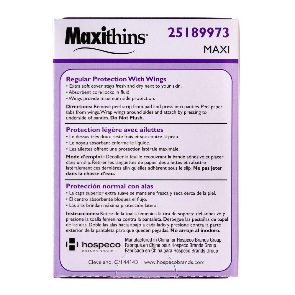 Feminine Maxi Pads with Wings (Case of 250) 