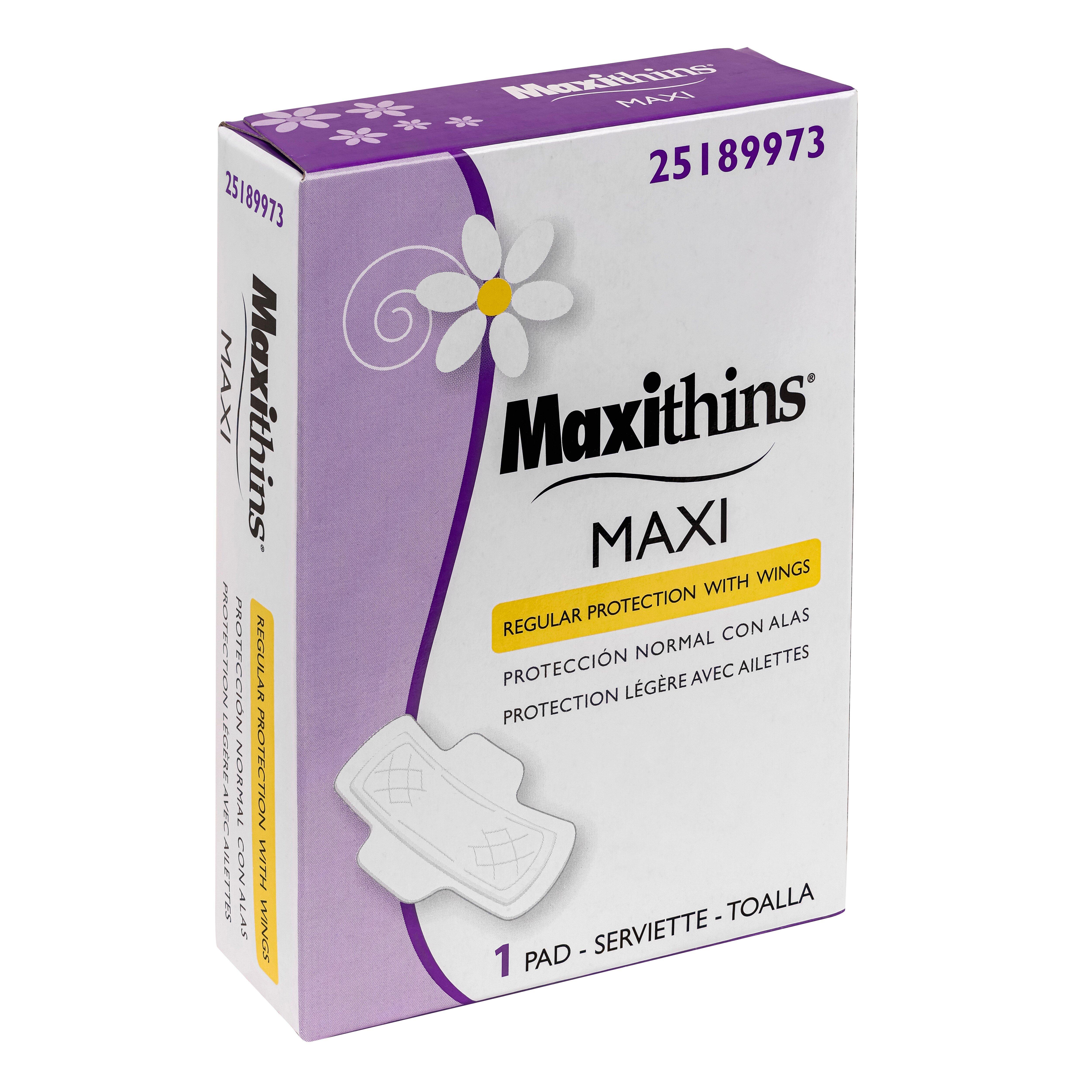 Feminine Maxi Pads with Wings (Case of 250) 